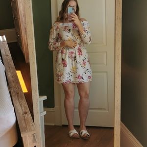 Off the shoulder mini dress